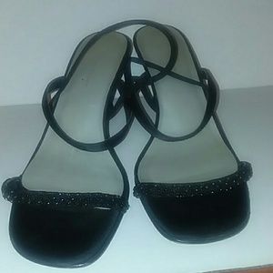 beaded black strappy karen scott sparkle size 8